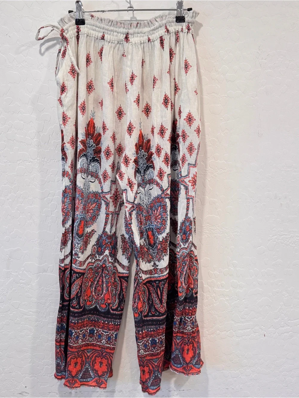 Free People Gold Dust Printed Wide Leg Pants Women’s XS Bohemian Festival Spring